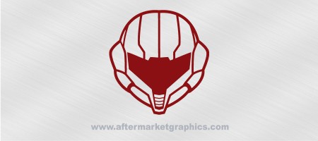 Metroid Samus Aran Helmet Decal 01